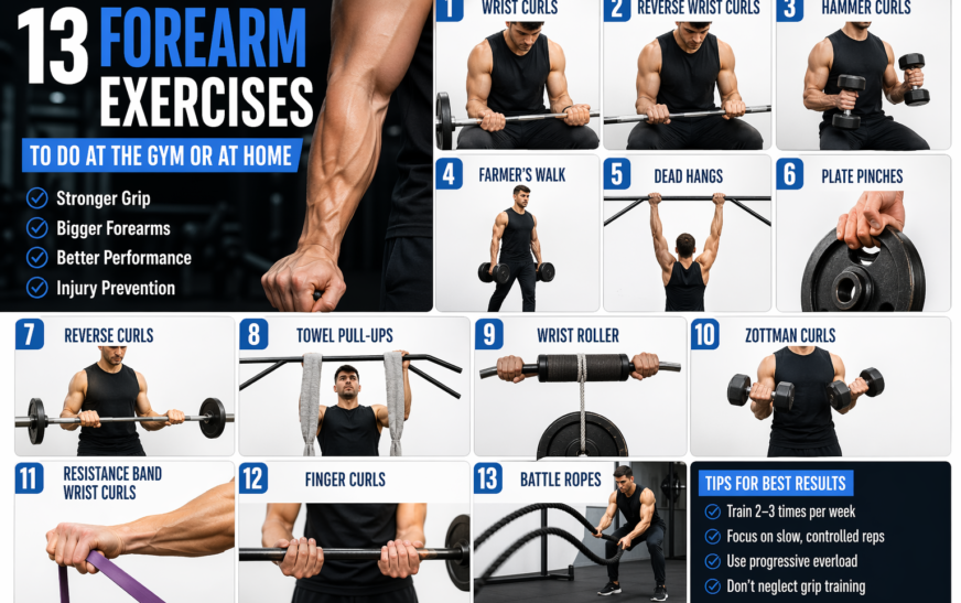 13 Forearm Exercises to Do at Home or Gym (Build Stronger Arms Fast)