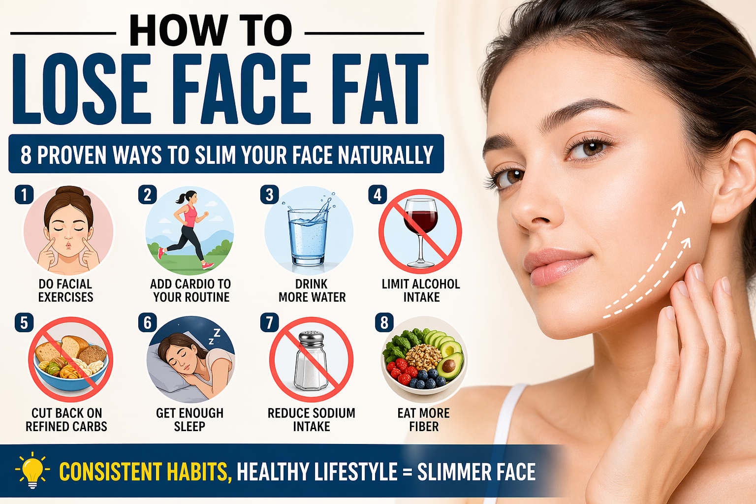 How to Lose Face Fat Fast: 8 Science-Backed Tips