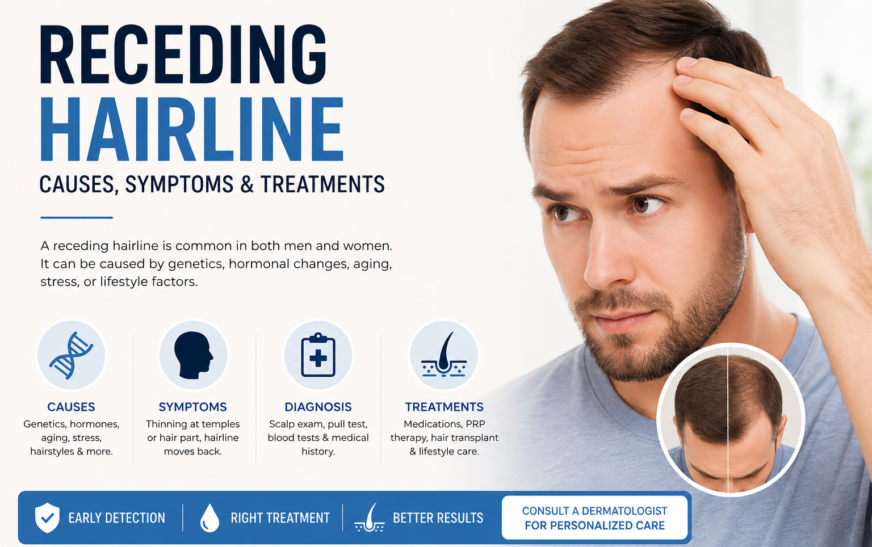 Receding Hairline: Causes, Symptoms, Treatments & Prevention (2026 Guide)