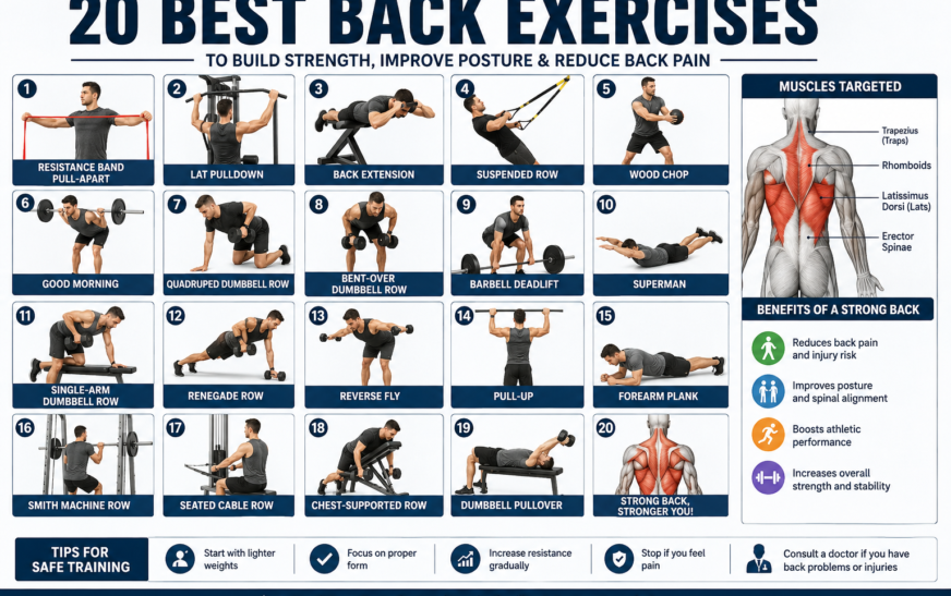 20 Best Back Exercises to Build Strength, Improve Posture, and Reduce Back Pain